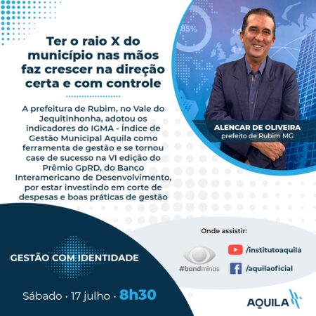 Prefeito Alencar de Oliveira é Entrevistado no Programa Gestão Com Identidade, no Próximo Sábado, Dia 17/07