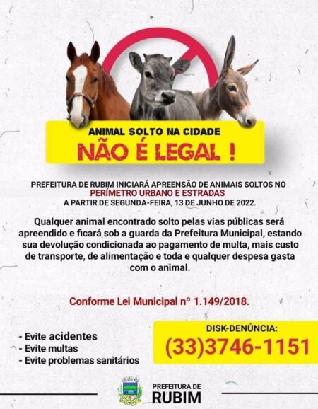 Animal Solto na Cidade Não é Legal!