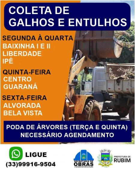 Coleta de Galhos e Entulhos