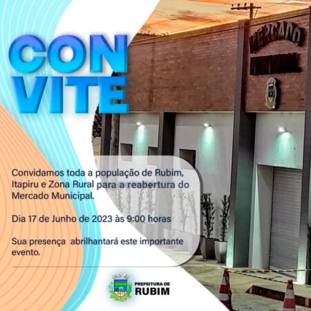 Convite para Reabertura do Mercado Municipal