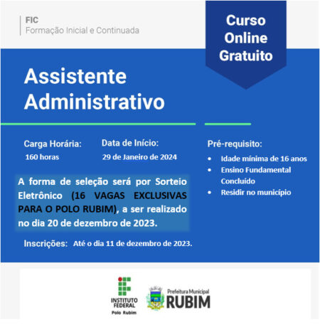 Curso Online Gratuito Assistente Administrativo
