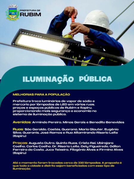 Iluminação Pública: Troca de Luminárias