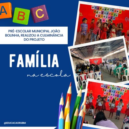 O Pré-escolar Municipal João Bolinha, Realizou a Culminância do Projeto “Família na Escola”, Trabalhado Durante o Mês de Maio do Ano de 2023, Dando Ênfase Ao Dia das Mães