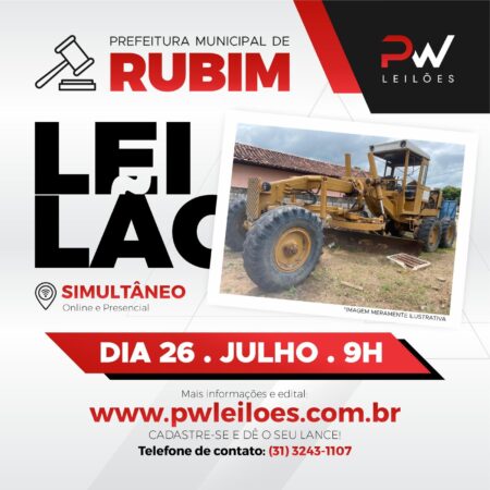 Leilão Simultâneo – Prefeitura Municipal de Rubim
